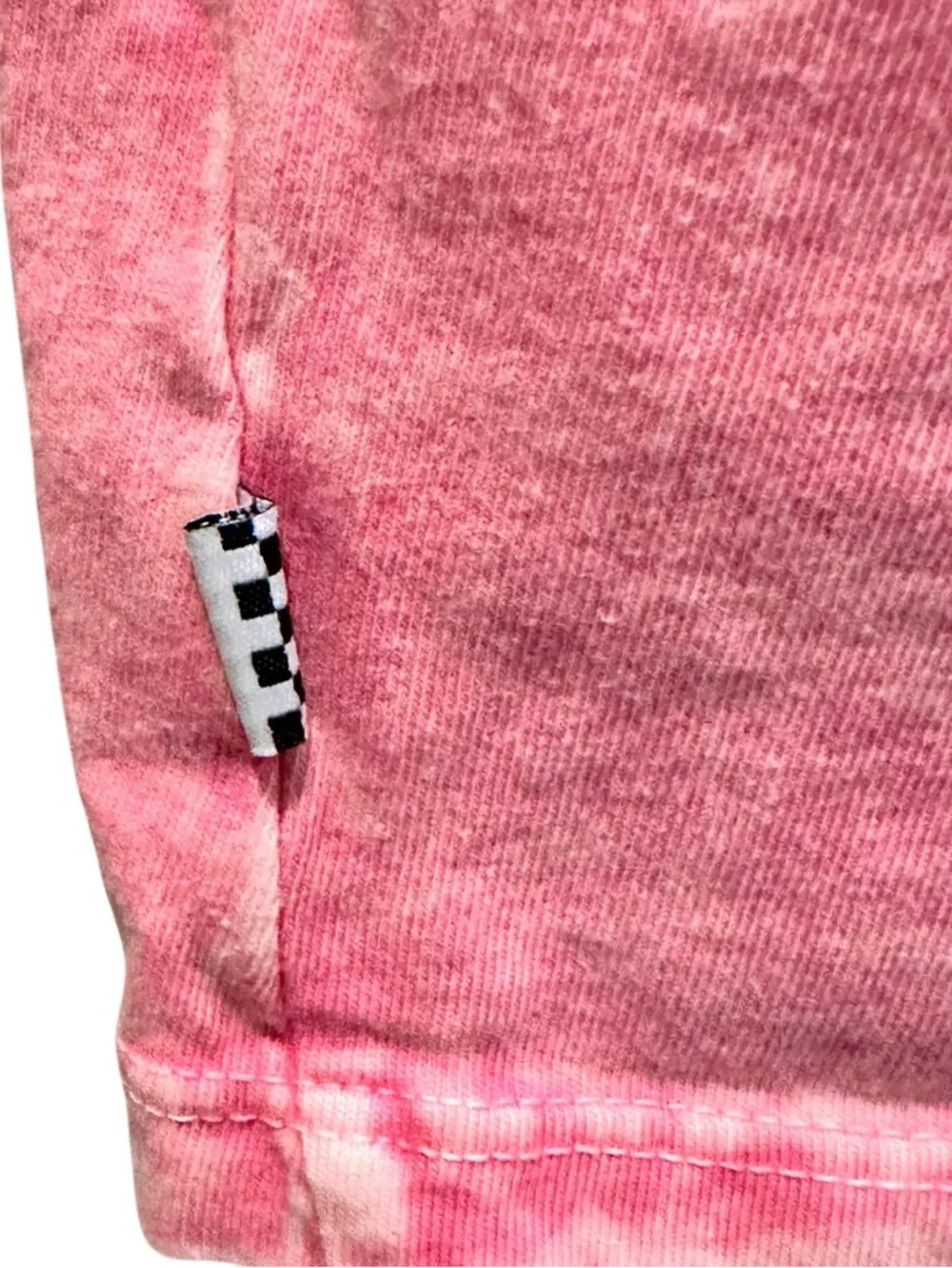 Vans Pink Acid Wash Short Sleeve Tied Knot Pullover Top Women’s Size Small - Picture 5 of 7